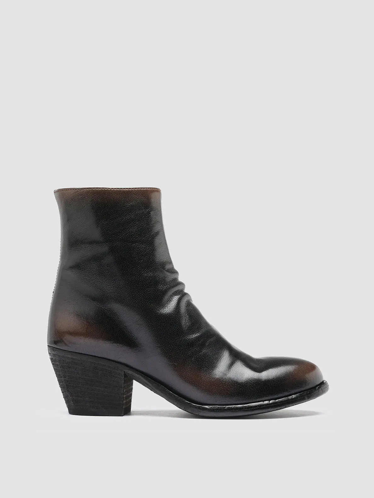 SHERRY 003 - Brown Leather Ankle Boots