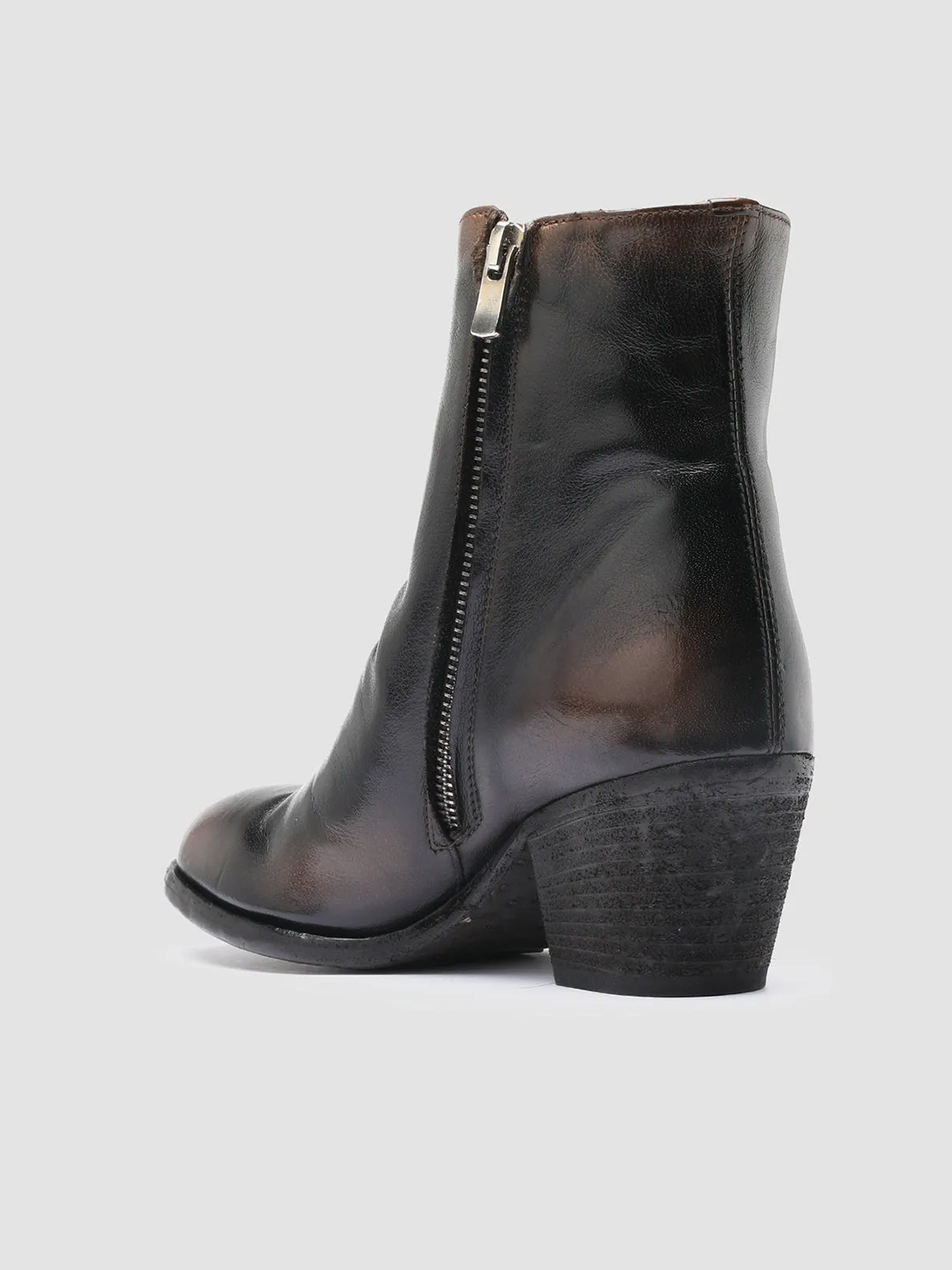 SHERRY 003 - Brown Leather Ankle Boots