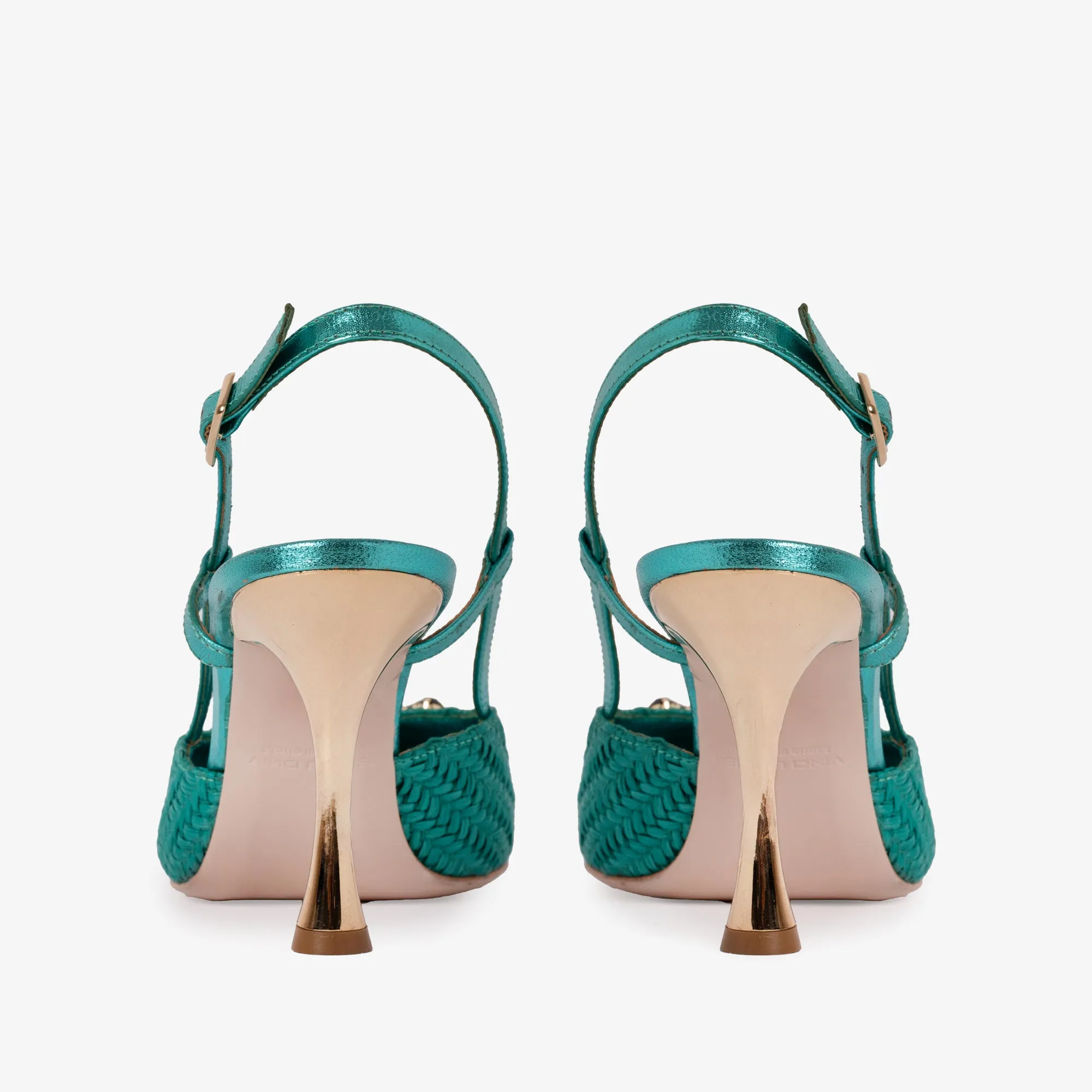 The Luna Turquoise Leather Slingback Women Sandal