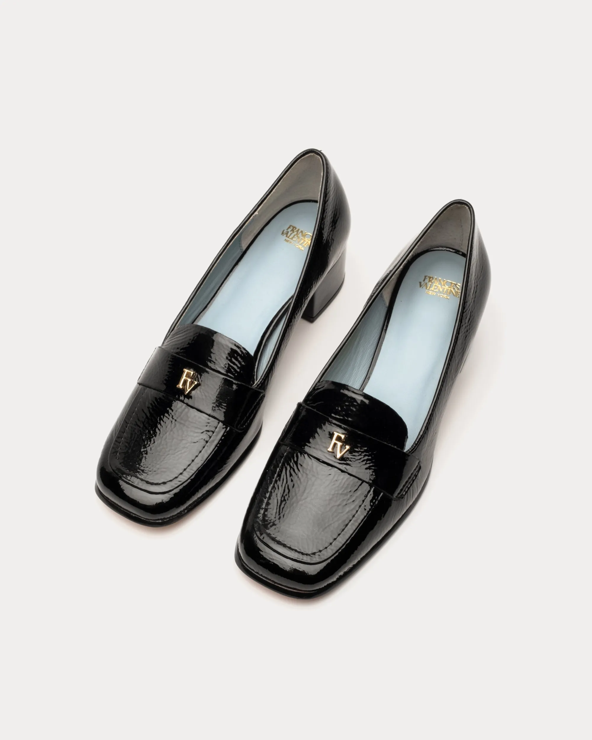 Twiggy Crinkle Soft Patent Loafer Black