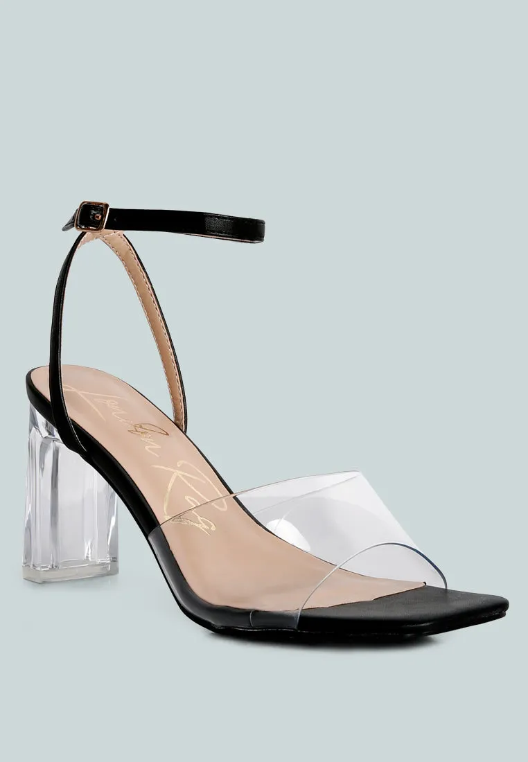 Twinkle Clear Block Heel Sandal