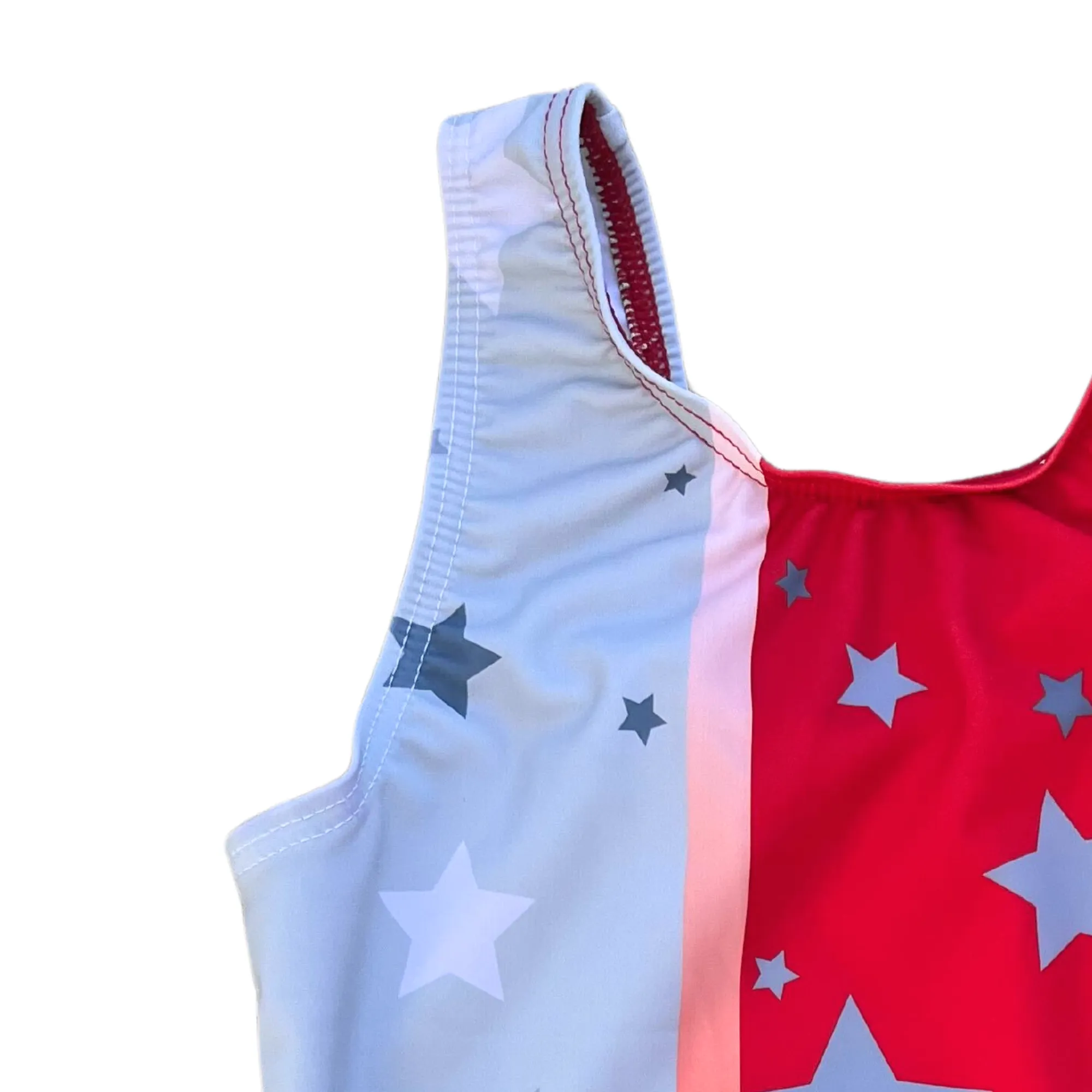 USA Red, White & Blue Stars Gymnastics Leotard