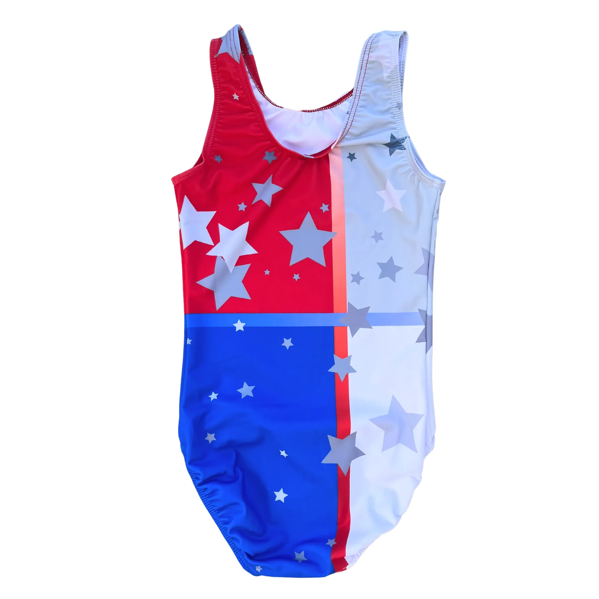 USA Red, White & Blue Stars Gymnastics Leotard