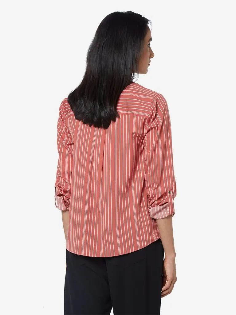 Wardrobe Blush Pink Bridget Striped Top