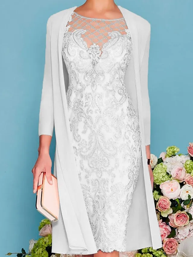 Women's Lace Dress Dress Set Midi Dress Pink Yellow Light Green Light gray Light Blue White 3/4 Length Sleeve Floral Pure Color Lace Summer Spring Crew Neck Elegant Classic Party 2023 S M L XL XXL 3XL