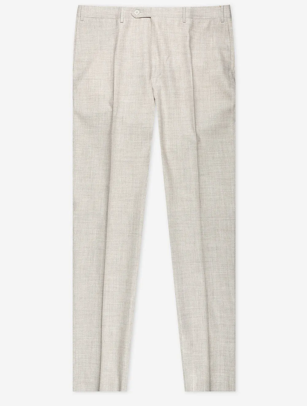 Wool Silk Linen Trouser Beige